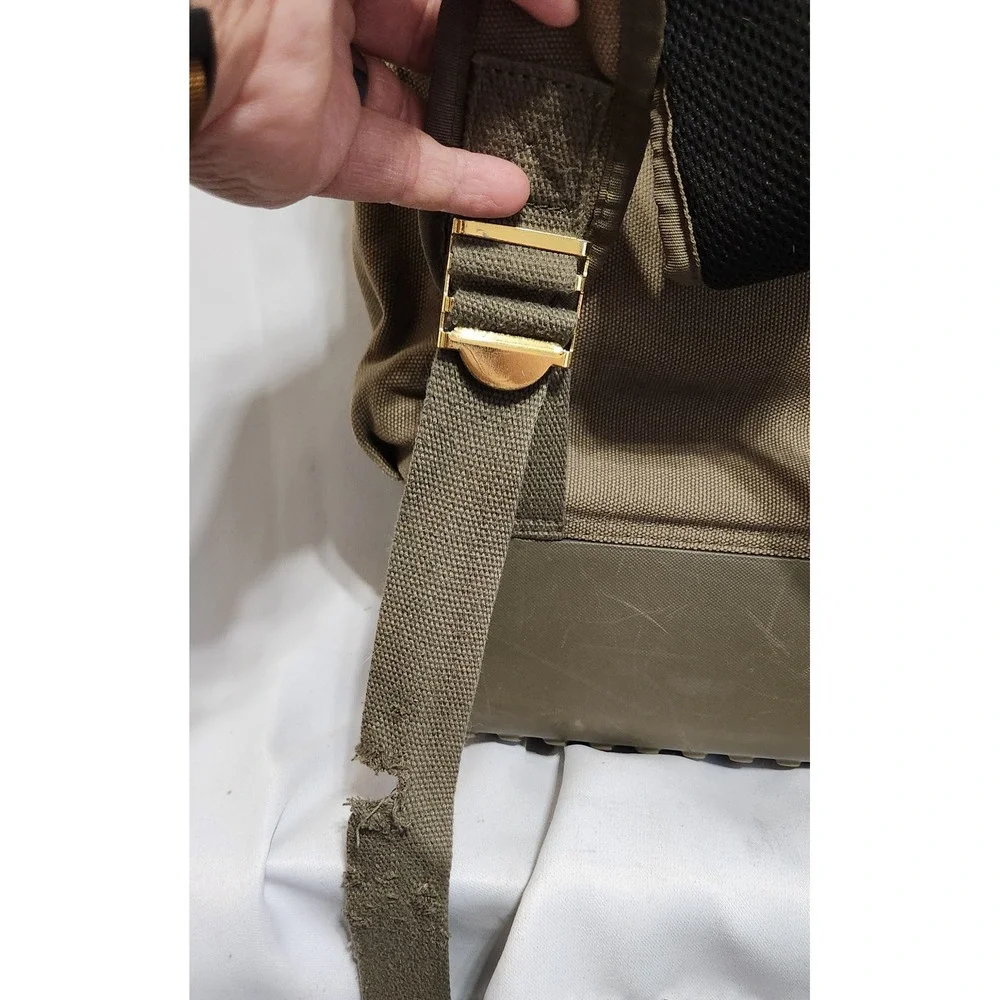 Bogg Bag Canvas Backpack Cooler Olive Green Waterproof Rubber Base Utility Bag